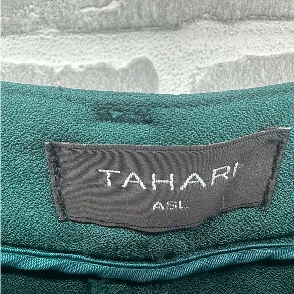 Tahari ASL Cedar Green straight Leg Pants Size 16 New - Picture 4 of 7